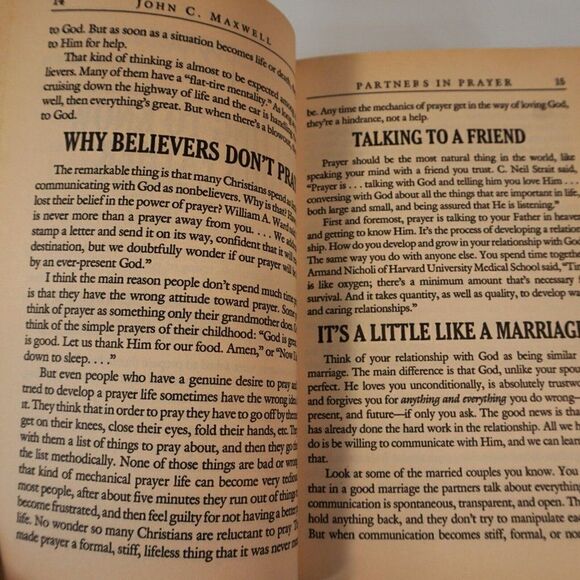 Partners in Prayer John C Maxwell 1996 Paperback Christian Living - Picture 9 of 9